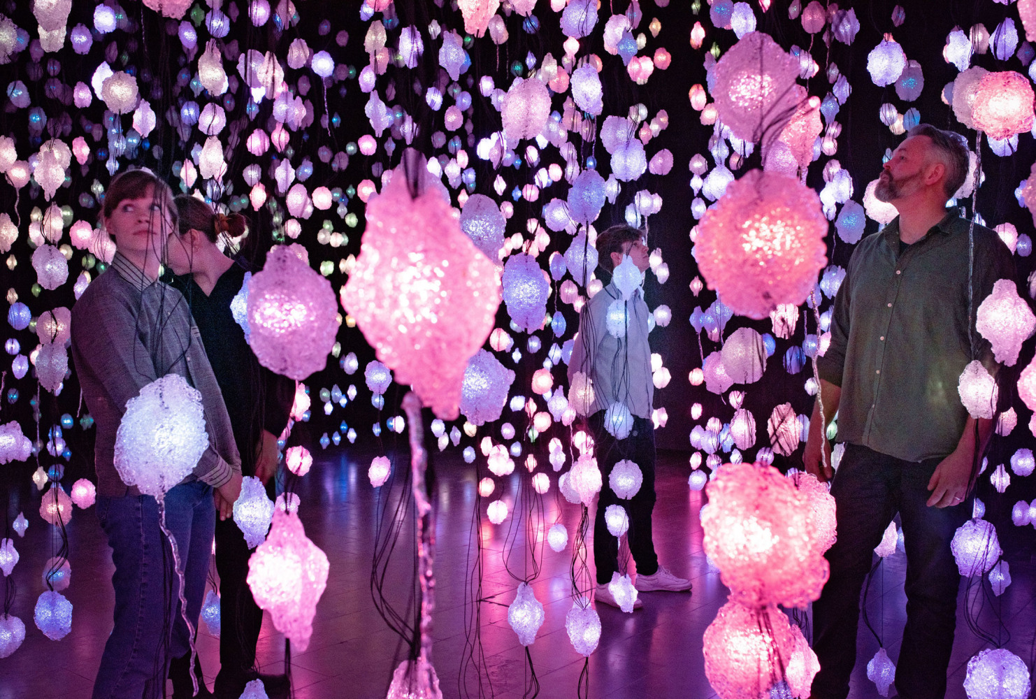 Pipilotti Rist
Pixelwald (Pixel Forest), 2016
Hanging LED light installation and media player
Duration: 35 minutes
Dimensions variable
Installation view, &amp;Aring;bn min lysning (Open My Glade)
March 1 &amp;ndash; September 22, 2019
Louisiana Museum of Modern Art, Denmark